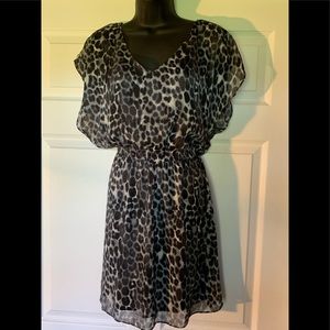 NWT Express Leopard Chiffon dress